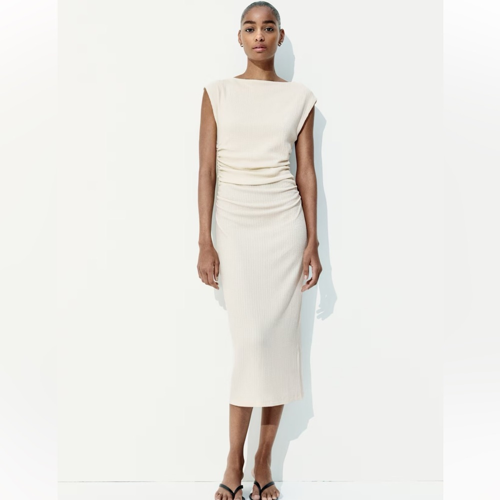 H&M Cream Bodycon Dress